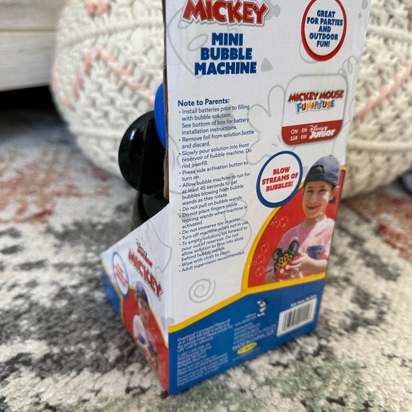 New Disney Junior Mickey Mouse Mini Bubble Machine & Bubbles kids - Picture 9 of 10